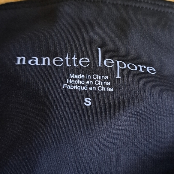 NANETTE LEPORE colorful black orange floral crop leggings tights bohemian SM - Picture 5 of 7